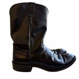 Vintage Laredo Western Black Leather Roper Cowboy Boots Men’s Size 9.5 D